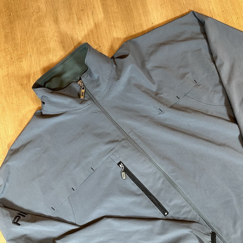 Ping Collection Golf Jacket Mens Size Medium Green Gray Full Zip Light Weight